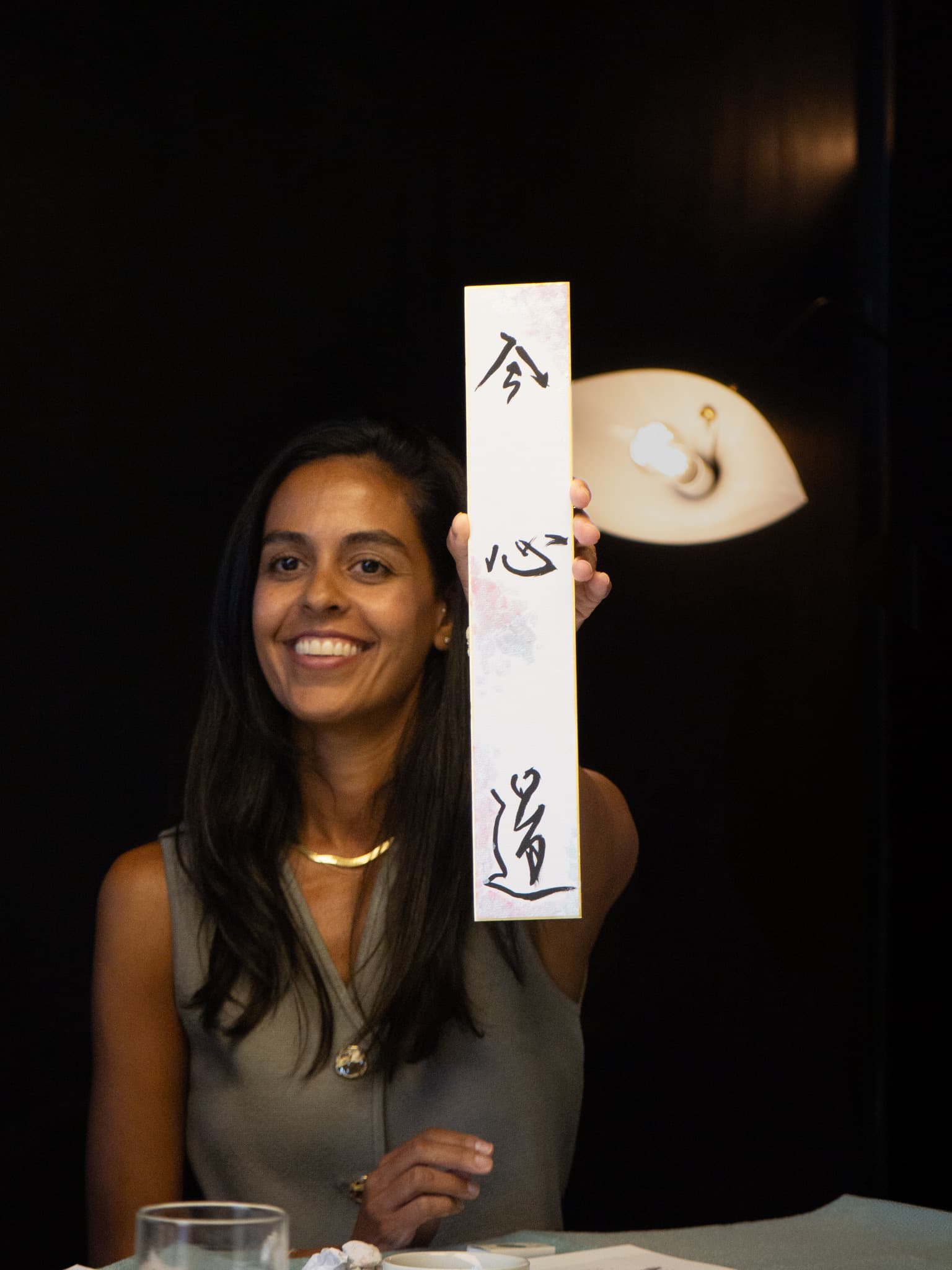 RIHAKU leading a mindfulness calligraphy workshop at JP Morgan